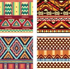 Color seamless tribal texture N2
