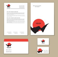 corporate Identity mountains and sun Mountain - letter W N3