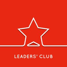 Star icon with shadow on red background Vector illustration
