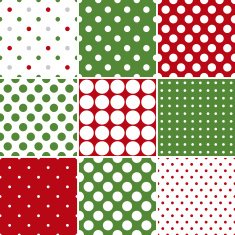 Christmas Polka Dot Seamless Patterns