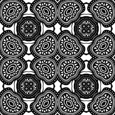 Vector Seamless Monochrome Abstract Pattern N19