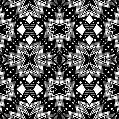 Vector Seamless Monochrome Abstract Pattern N20