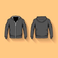 Men s hoodie shirts template front and back N2