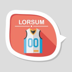 basketball clothing flat icon with long shadow eps10 N54