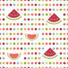 Water melon polka dot pattern