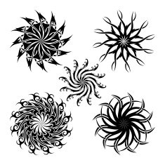 Vector Set of Tribal Tattoo N2