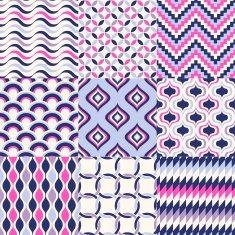 seamless colorful retro geometric pattern N4