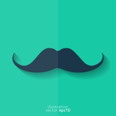Hipster moustaches icon N3