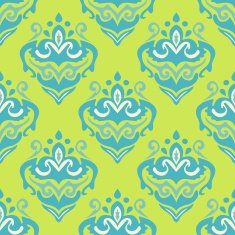 Damask flower vector seamless background