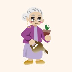 family grandmother character theme elements N47