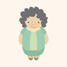 family grandmother character theme elements N48