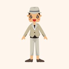 boy man cartoon theme elements N274