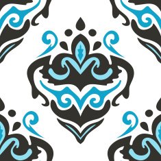 Damask seamless flourish pattern