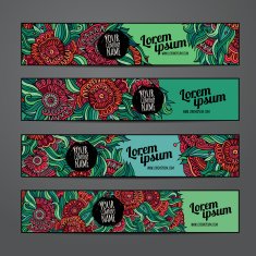 Vector banners template set N3
