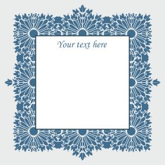 vector frame with abstract flowers