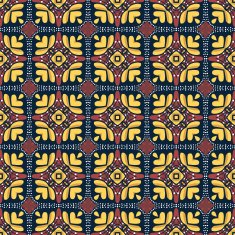 Seamless circle vintage flower pattern N14
