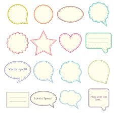 Colorful retro speech bubbles
