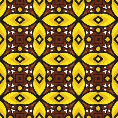 Seamless circle vintage flower pattern N16