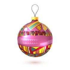 Vector Christmas decoration made from tribal shapes Original de