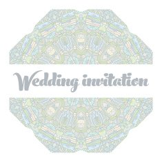 Beautiful abstract wedding invitation N3