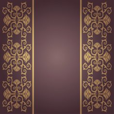 Vector vintage baroque flowers background