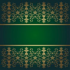 Green baroque background flowers