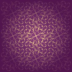 Floral baroque purple background vector