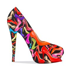 women's shoes with the texture of