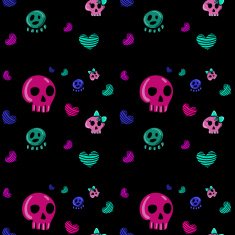 emo style seamless pattern