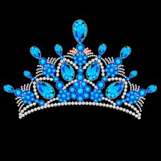 crown tiara women with glittering precious stones N4
