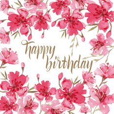 Watercolor greeting card flowers N141