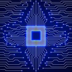 Cpu Circuit Board Vector illustration Eps 10 N4
