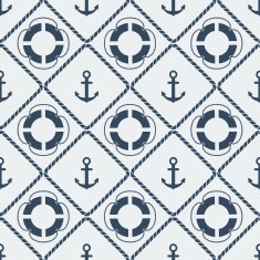 anchors lifebuoy seamless pattern