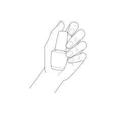 Female hand with manicure holding nail polish
