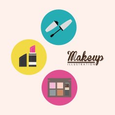 Make up design over white background vector illustration N6