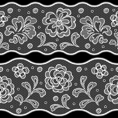 Seamless lace pattern flower vintage vector background N5