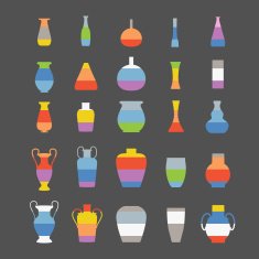 Different slyle of vases set