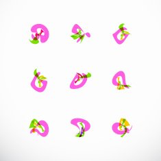 set of abstract wave stripe icon for design