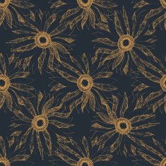seamless vintage cute flower vector pattern background