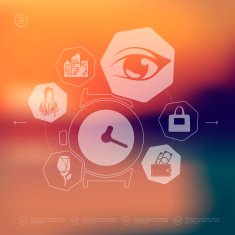 shopping infographic with unfocused background N37