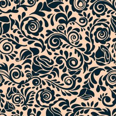 Abstract seamless lace pattern with flowers N8