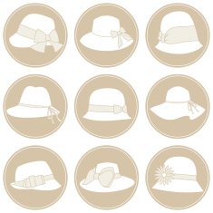 Summer Hats Icon Set