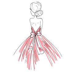 Romantic girl in a fashionable dress