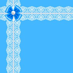 lace ribbon and pearls