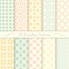 Set of ten seamless retro patterns N3