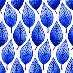 Seamless watercolor pattern with leaves N3