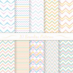 Set of ten seamless retro patterns N5