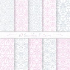 Set of ten seamless modern patterns
