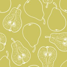 Pattern with ripe pears N8
