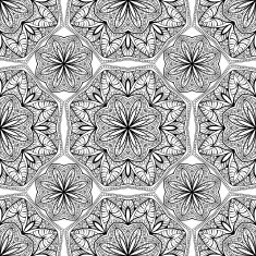 Seamless oriental geometric pattern on a white background